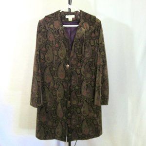 Beautiful Preston & York Long Paisley Coat